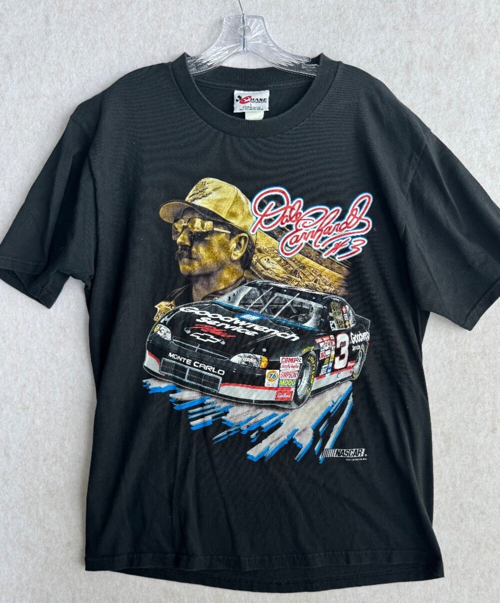 Dale Earnhardt Sr #3 Chase Authentics NASCAR Goodwrench T Shirt Mens L Black